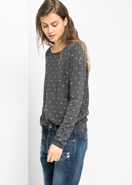 Tendencias en moda para la temporada Otoño-Invierno 2014-2015 Jersey lunares relieve