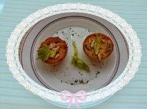 BUDINES DE SETAS,MOZZARELLA Y PIÑONES BUDINES DE SETAS,MOZZARELLA Y PIÑONES