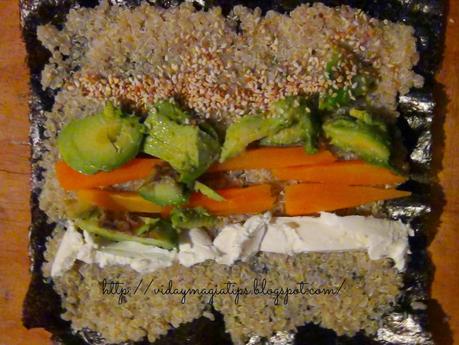 Sushi de Quinoa (Almuerzo o Cena)