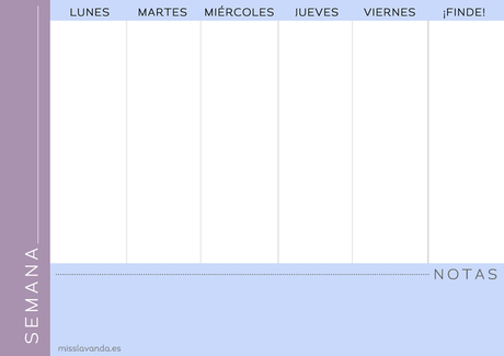 Freebies: 8 Planificadores semanales para descargar Freebies: 8 Planificadores semanales para descargar