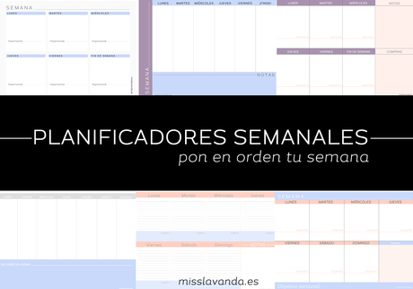 Freebies: 8 Planificadores semanales para descargar Freebies: 8 Planificadores semanales para descargar