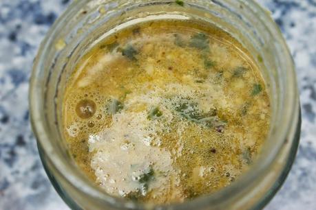 Espaguetis con gambas en salsa verde de avellanas y cava Espaguetis con gambas en salsa verde de avellanas y cava