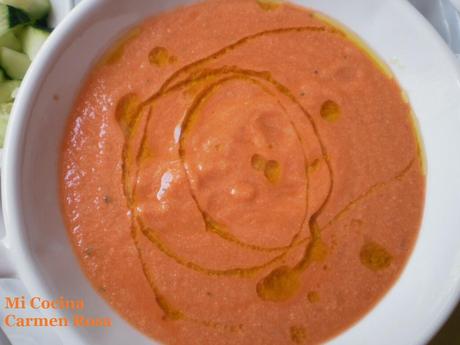 GAZPACHO ANDALUZ CON GUARNICION