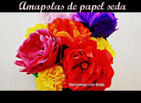 Diy Centro de Mesa con Amapolas de papel seda Diy Centro de Mesa con Amapolas de papel seda