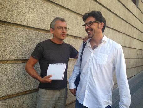 Ángel Martín Rizaldos con Píndaro Celada en Bilbao
