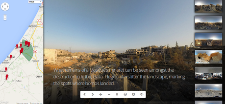 Impresionante tour virtual sobre la destrucción de Gaza por Israel Impresionante tour virtual sobre la destrucción de Gaza por Israel
