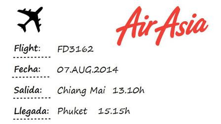 Dia 6, Viaje a Phuket flight Chiang Mai-Phuket