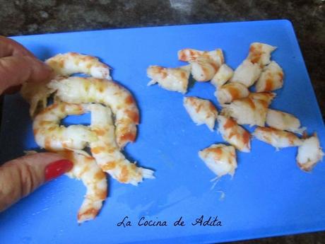 BRAZO DE PURÉ DE PATATAS, RELLENO DE MARISCOS BRAZO DE PURÉ DE PATATAS, RELLENO DE MARISCOS