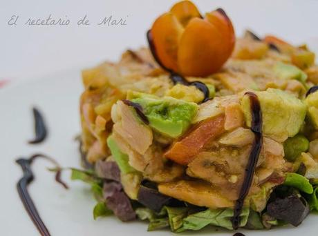 Tartar de salmón y aguacate 1