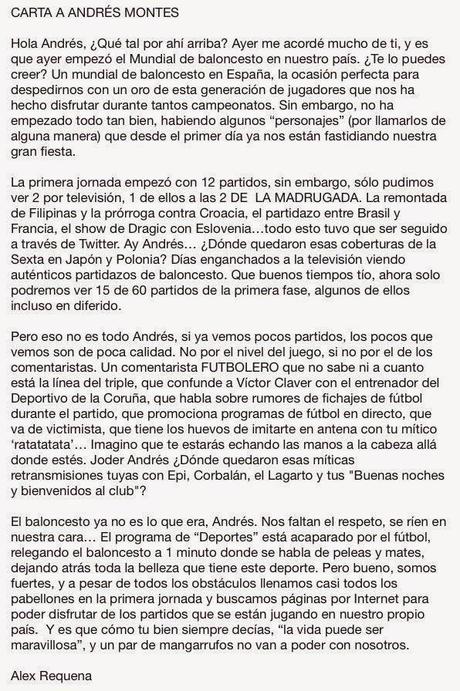 Si Andrés Montes levantara la cabeza... Si Andrés Montes levantara la cabeza...