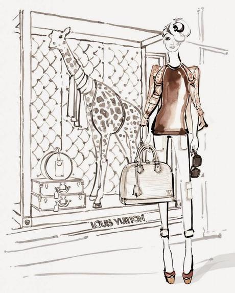 Ilustración para Louis Vuitton de Kerrie Hess