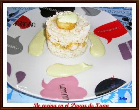 Arroz con calamares y alioli de aguacate Arroz con calamares y alioli de aguacate