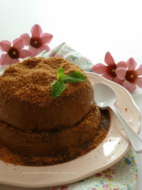 Flan de Chocolate relleno de Galletas Spéculoos Flan de Chocolate relleno de Galletas Spéculoos