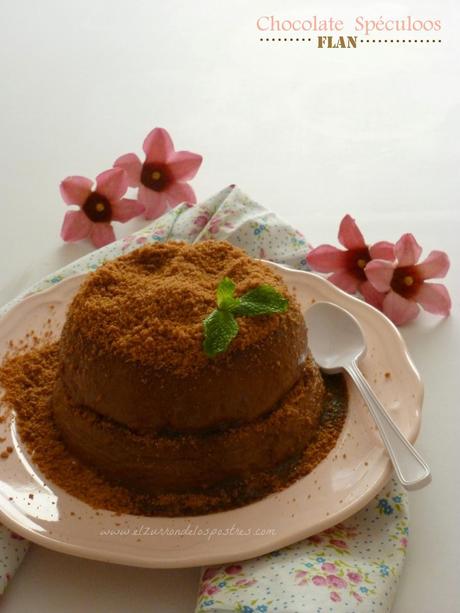 Flan de Chocolate relleno de Galletas Spéculoos Flan de Chocolate relleno de Galletas Spéculoos