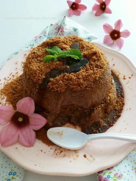 Flan de Chocolate relleno de Galletas Spéculoos Flan de Chocolate relleno de Galletas Spéculoos