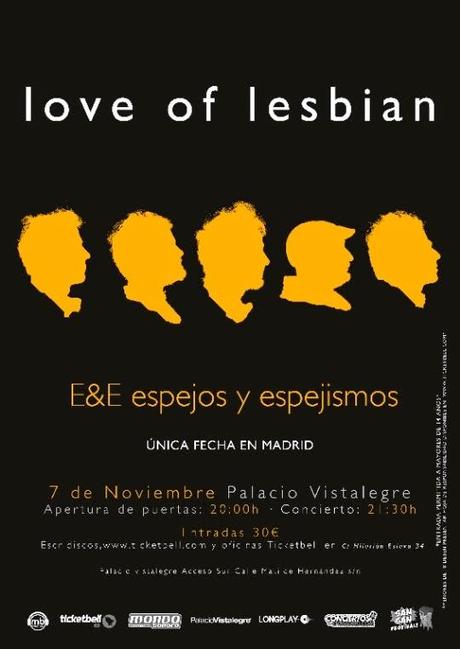 Único Concierto de LOVE OF LESBIAN en Madrid