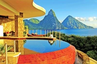 Hotel Jade Mountain, Santa Lucia