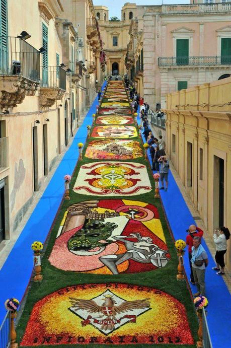 La “infiorata” de Noto, provincia de Siracusa