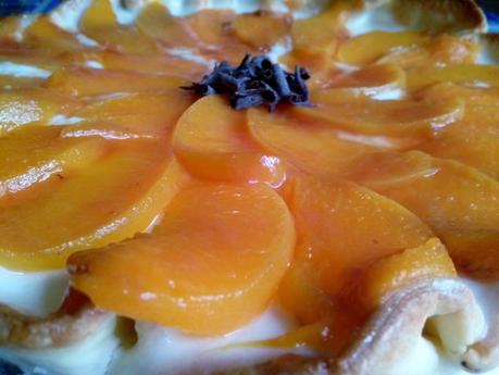 Tarta de Queso y Melocotón en Amíbar Tarta de Queso y Melocotón en Amíbar