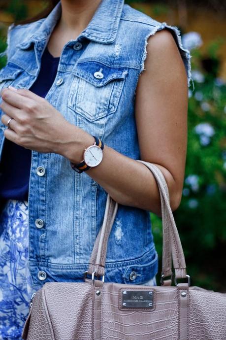 Denim vest + baggy pants