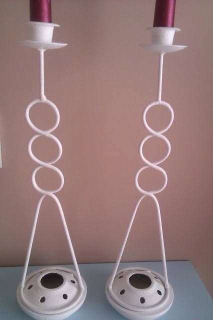 ♥ ♥ ♥ DECORANDO UNOS SOPORTES VELAS EN OTRO FINDE FRUGAL ♥ ♥ ♥ DECORANDO UNOS SOPORTES VELAS EN OTRO FINDE FRUGAL