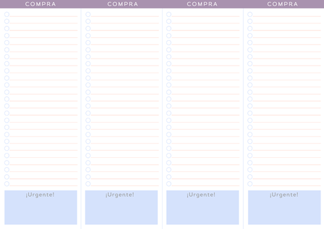 Freebies: Menús Semanales + Lista de la Compra Freebies: Menús Semanales + Lista de la Compra