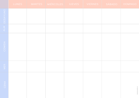 Freebies: Menús Semanales + Lista de la Compra Freebies: Menús Semanales + Lista de la Compra