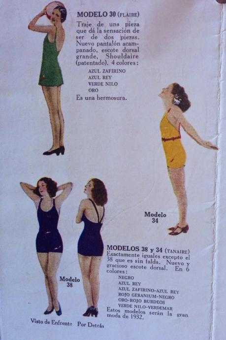 Imágenes vintage gratuitas. Moda baño de 1932