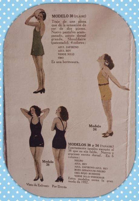 Imágenes vintage gratuitas. Moda baño de 1932