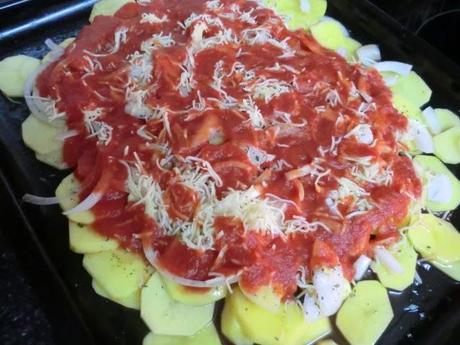 Pollo al horno con tomate Pollo al horno con tomate