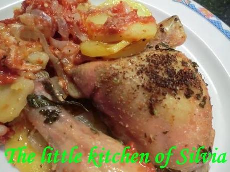 Pollo al horno con tomate Pollo al horno con tomate