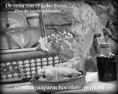 CENANDO CON EL LOBO FEROZ , manitas de cerdo en adobo.(EL DESAFIO) CENANDO CON EL LOBO FEROZ , manitas de cerdo en adobo.(EL DESAFIO)