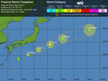 Japón bajo amenaza ante la formación de la tormenta tropical 