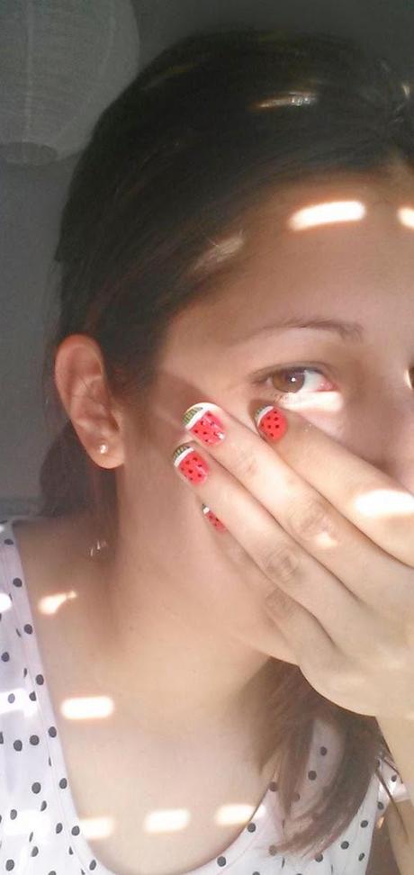 Manicura Sandía Manicura Sandía