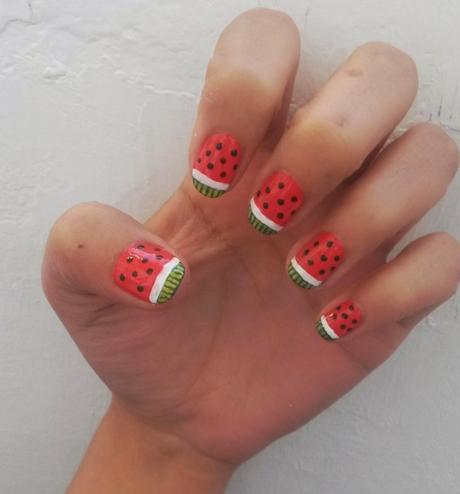 Manicura Sandía Manicura Sandía