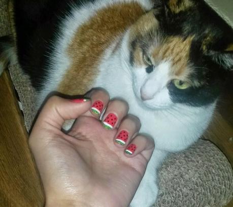 Manicura Sandía Manicura Sandía