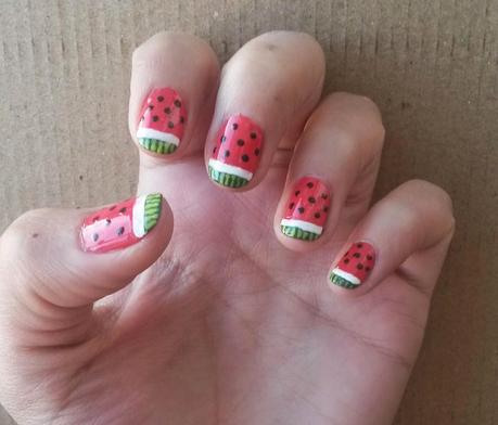 Manicura Sandía Manicura Sandía