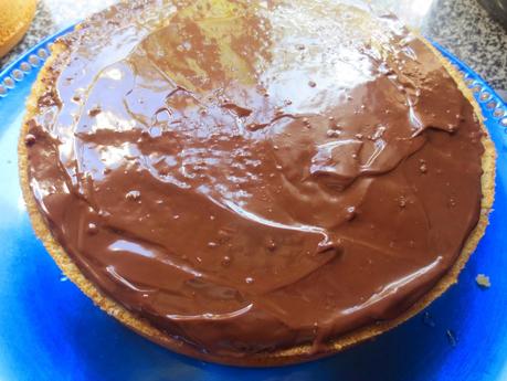 Tarta de crema y chocolate