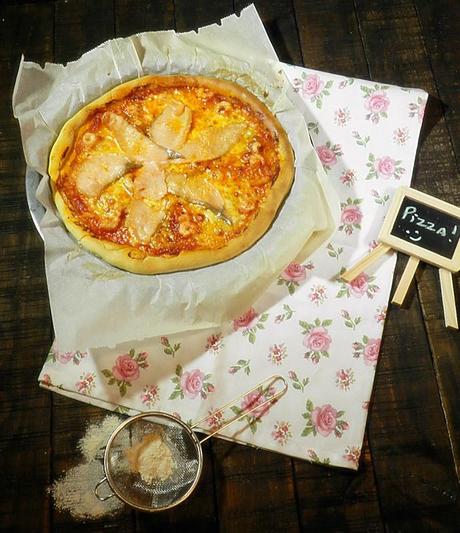 Pizza de salmón y gambas Pizza de salmón y gambas