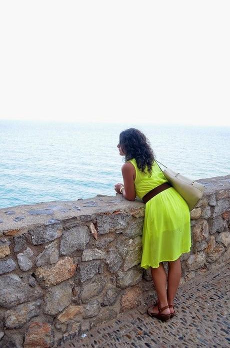 sunshine, vestido, amarillo, peñiscola, mi vestido azul, blogger, blog de moda, looks, ootd