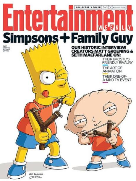 Portada EW y video del crossover entre “Los Simpson” y “Padre de Familia” EW Los Simpson y Padre de Familia 2