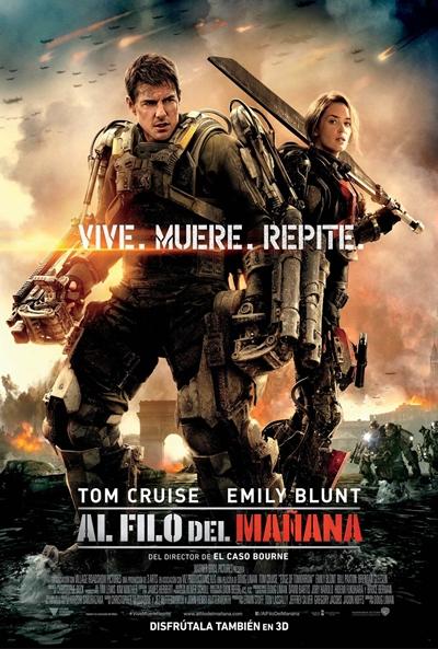 Cartel de Al filo del mañana (Edge of Tomorrow ) pelicula, crítica, cine, al filo del mañana, Edge of tomorrow, tom cruise, emily blunt, warner bros, 