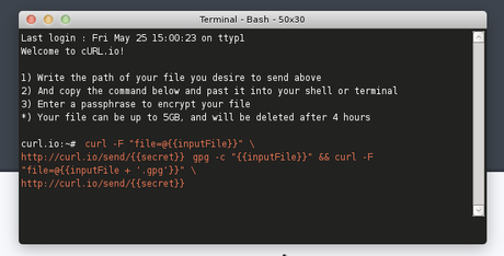 curl io Curl.io: compartir archivos usando la terminal
