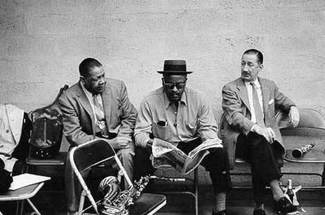 ‘Pero hermoso’ Milt Hinton photograph of Ben Webster, Red Allen, and Pee Wee Russell.