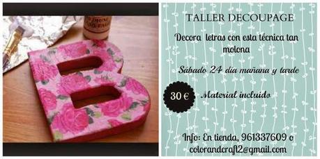 La Mari colaboradora: Mi tía María y Color and Craft - Primer taller de decoupage La Mari colaboradora: Mi tía María y Color and Craft - Primer taller de decoupage