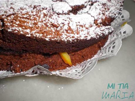 La Mari cocinillas: Pastel de chocolate negro y mermelada de naranja casera
