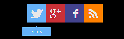 Iconos Sociales CSS3 Con Efecto Tooltip Hover