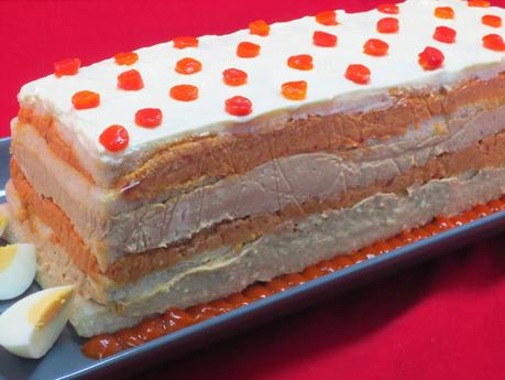 Pastel de atún bicolor