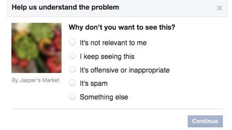 Facebook comenzará a tomar en cuenta el feedback del usuario para mostrar avisos en la feed de Noticias hide-ads-facebook-why-answer
