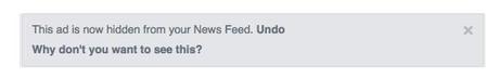 Facebook comenzará a tomar en cuenta el feedback del usuario para mostrar avisos en la feed de Noticias hide-ads-facebook-why